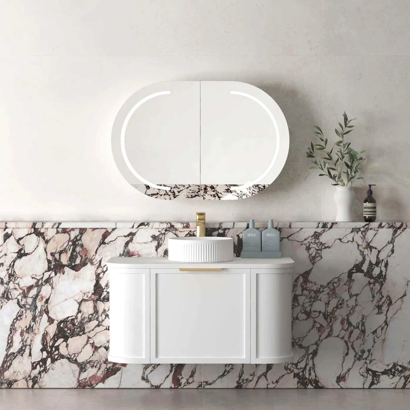 Hampshire 600-1800mm Satin White Wall Hung Vanity 6 Hampshire 600-1800mm Satin White Wall Hung Vanity - Image 6