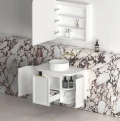 Hampshire 600-1800mm Satin White Wall Hung Vanity 24 Hampshire 600-1800mm Satin White Wall Hung Vanity -HERA BATHWARE hampshire 600 1800mm satin white wall hung vanitypure white flat stone top900mmvanitiesotti 593320