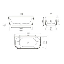 Havana Back To Wall Fluted Bathtub 5 Havana Back To Wall Fluted Bathtub -HERA BATHWARE havana back to wall fluted bathtubgloss white1500mmbathtubbest bm 743971