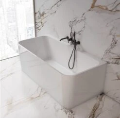 Helix Back To Wall Bathtub 1400/1500 | AZURA -HERA BATHWARE helix back to wall bathtub 14001500 azura1400mmbathtubsunny group 581857