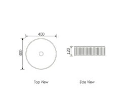 Hudson Round Concreate White Basin 400mm -HERA BATHWARE hudson round concreate white basin 400mmotti 891268