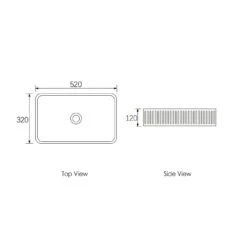 Hudson Square Concreate White Basin 520mm -HERA BATHWARE hudson square concreate white basin 520mmotti 361936
