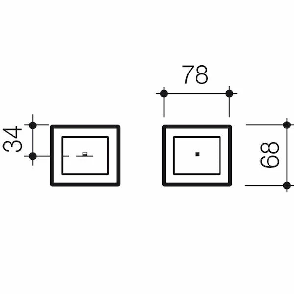 Invisi Series II® Rectangle Dual Flush Remote Buttons (Plastic) Chrome | Caroma 2 Invisi Series II® Rectangle Dual Flush Remote Buttons (Plastic) Chrome | Caroma - Image 2