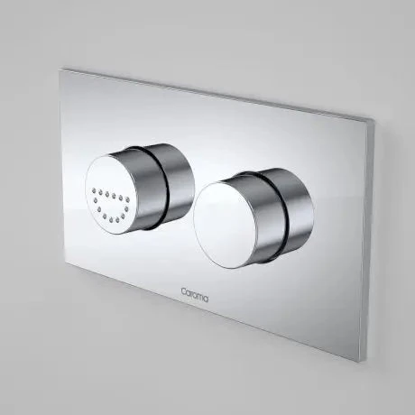 Invisi Series II® Round Dual Flush Plate & Raised Care Buttons (Plastic/Metal) Chrome | Caroma 1 Invisi Series II® Round Dual Flush Plate & Raised Care Buttons (Plastic/Metal) Chrome | Caroma