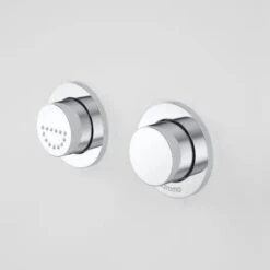 Invisi Series II® Round Dual Flush Raised Care Remote Buttons (Plastic) | Caroma