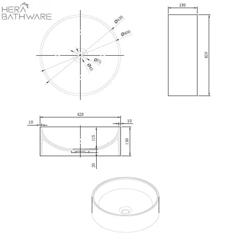 IVY - Soild Surface Basins (Basin Only) 2 IVY - Soild Surface Basins (Basin Only) - Image 2