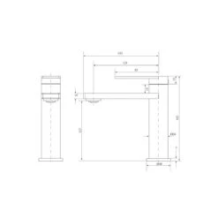 JASPER Basin Mixer -HERA BATHWARE jasper basin mixergun metalbasin mixerbella vista 104053