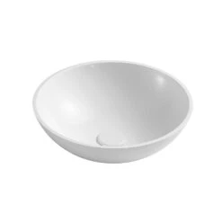 Jazz Solid Surface Round Basin Above Counter 400*400*140mm | BNK -HERA BATHWARE jazz solid surface round basin above counter 400400140mm bnkmatte whiteabove counter basinbnk 355619