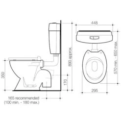 JUNIOR 100 Connector Toilet Suite | CAROMA -HERA BATHWARE junior 100 connector toilet suite caromap traptoiletcaroma 879027