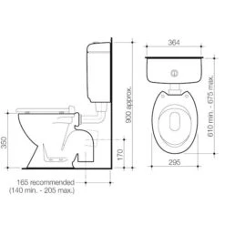 JUNIOR 200 Connector Toilet Suite | CAROMA -HERA BATHWARE junior 200 connector toilet suite caromap traptoiletcaroma 269952