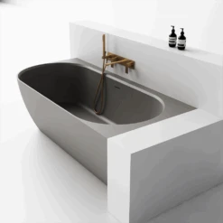 Justina Corner Oval Bath 1520/1750mm | Left/Right Corner | Stonebaths 33 Justina Corner Oval Bath 1520/1750mm | Left/Right Corner | Stonebaths -HERA BATHWARE justina corner oval bath 15201750mm leftright cornerbrown grey1750mm corner to righttoka lite 486086