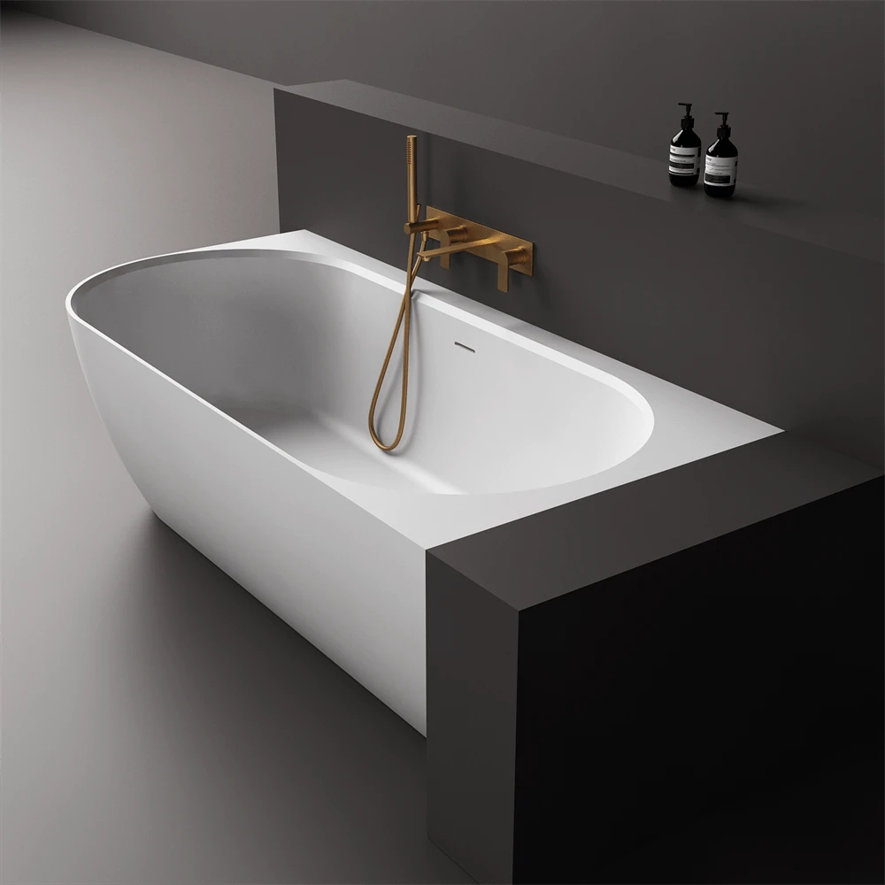 Justina Corner Oval Bath 1520/1750mm | Left/Right Corner | Stonebaths 3 Justina Corner Oval Bath 1520/1750mm | Left/Right Corner | Stonebaths - Image 3