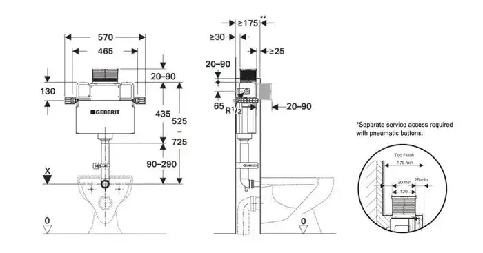 KAPPA MID-LEVEL UNDER COUNTER CONCEALED CISTERN 2 KAPPA MID-LEVEL UNDER COUNTER CONCEALED CISTERN - Image 2