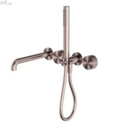 KARA Progressive Shower System With Spout With Seperate Plate230/250mm -HERA BATHWARE kara progressive shower system with spout with seperate plate230250mm230mmbrushed bronzeshower railsnero tapware 618621