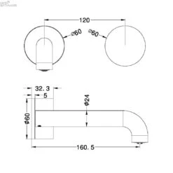 KARA Progressive Wall Basin Set Trim Kits - 160mm