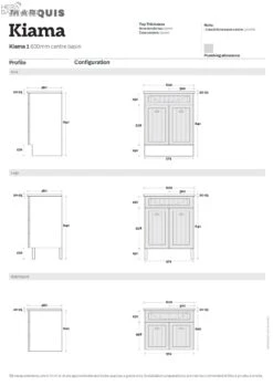 Kiama 600mm Bathroom Vanity -HERA BATHWARE kiama 600mm bathroom vanitynova acrylic top no tap holevanitiesmarquis 371537
