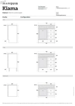 Kiama 750mm Bathroom Vanity -HERA BATHWARE kiama 750mm bathroom vanitynova acrylic top no tap holevanitiesmarquis 916619