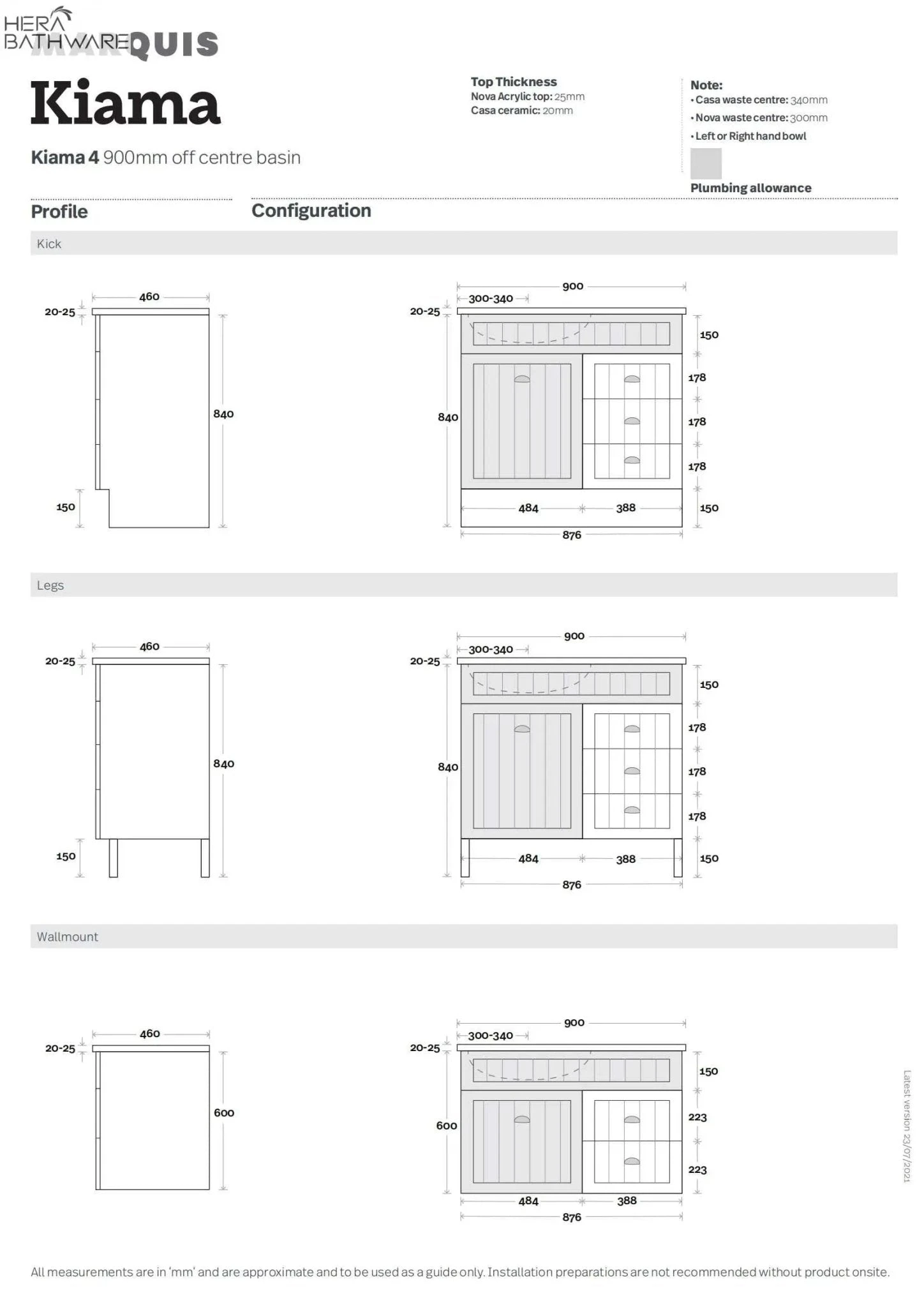 Kiama 900mm Bathroom Wall Hung Vanity 4 Kiama 900mm Bathroom Wall Hung Vanity - Image 4
