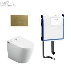 Lafeme Crawford Smart Toilet ST21 -HERA BATHWARE lafeme crawford smart toilet st21brushed goldtoiletlafeme 506743