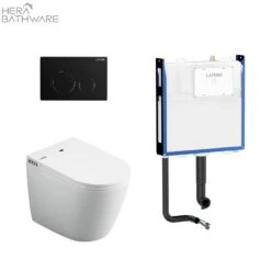Lafeme Crawford Smart Toilet ST21 -HERA BATHWARE lafeme crawford smart toilet st21matte blacktoiletlafeme 301971
