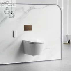 Lafeme SESTO Smart Toilet Wall Hung ST22 -HERA BATHWARE lafeme sesto smart toilet wall hung st22brushed bronzetoiletlafeme 392093