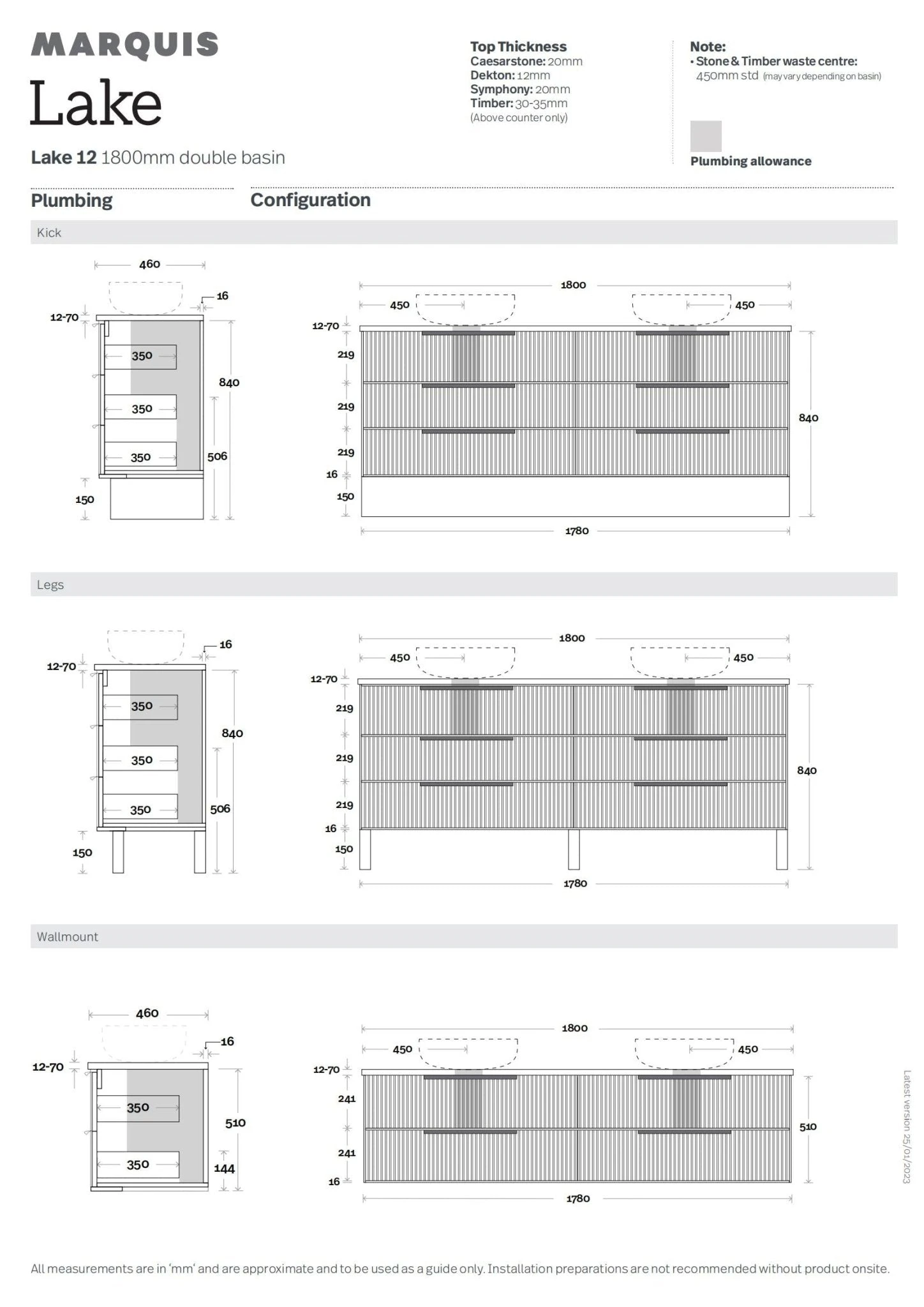 Lake 10/11/12 | 1800mm Bathroom Wall Hung Vanity 3 Lake 10/11/12 | 1800mm Bathroom Wall Hung Vanity - Image 3