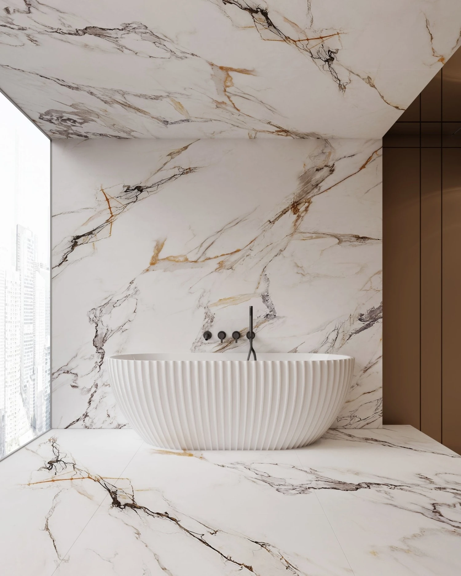 Lamont Back To Wall Fluted Bathtub 1500/1700mm 6 Lamont Back To Wall Fluted Bathtub 1500/1700mm - Image 6