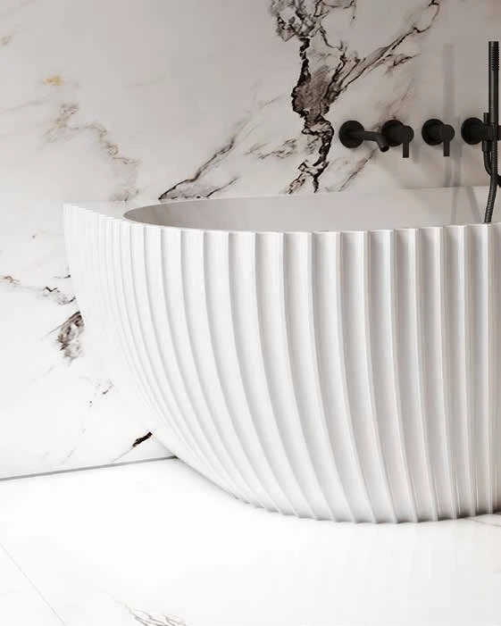 Lamont Back To Wall Fluted Bathtub 1500/1700mm 3 Lamont Back To Wall Fluted Bathtub 1500/1700mm - Image 3