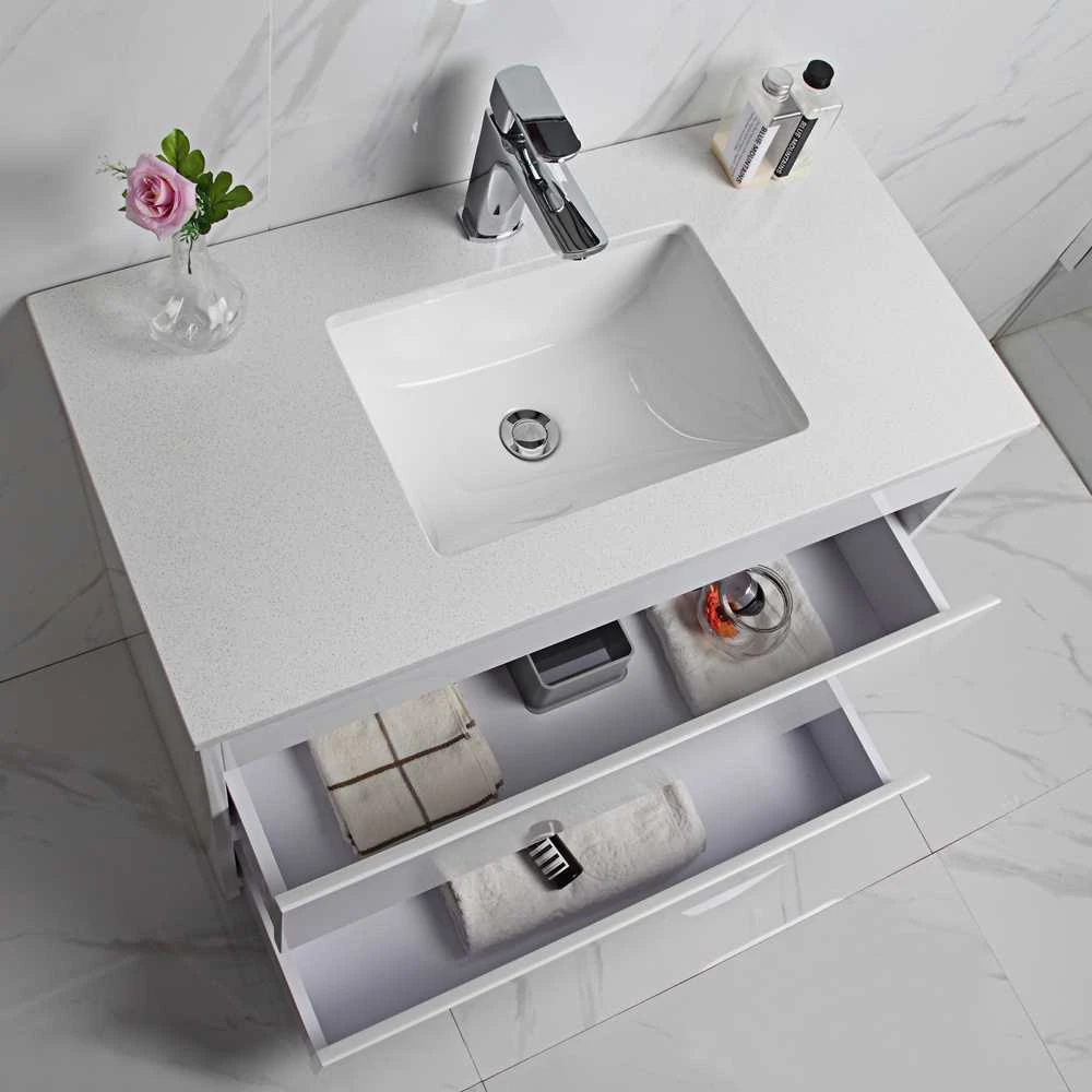 Leona Gloss White Free Standing Vanity - 750mm 6 Leona Gloss White Free Standing Vanity - 750mm - Image 6