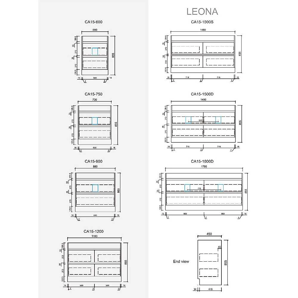 Leona Gloss White Free Standing Vanity - 750mm 2 Leona Gloss White Free Standing Vanity - 750mm - Image 2