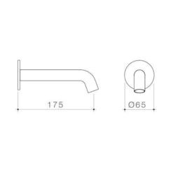 LIANO II 175mm Basin/Bath Spout | CAROMA 11 LIANO II 175mm Basin/Bath Spout | CAROMA -HERA BATHWARE liano ii 175mm basinbath spout caromabrushed nickelbath spoutcaroma 344542