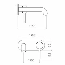 LIANO II 175mm Wall Basin / Bath TRIM KIT ONLY (ROUND COVER PLATE) 12 LIANO II 175mm Wall Basin / Bath TRIM KIT ONLY (ROUND COVER PLATE) -HERA BATHWARE liano ii 175mm wall basin bath trim kit only round cover platebrushed nickelwall basin mixercaroma 126661