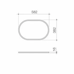LIANO II 600mm PILL Basin Dress Ring | CAROMA 10 LIANO II 600mm PILL Basin Dress Ring | CAROMA -HERA BATHWARE liano ii 600mm pill basin dress ring caromachromebasin accessoriescaroma 169845