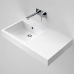 LIANO NEXUS Wall Basin 750mm Right Hand Shelf | CAROMA -HERA BATHWARE liano nexus wall basin 750mm right hand shelf caromaliano nexus 750 wall basin rhs no tap holebasincaroma 617449