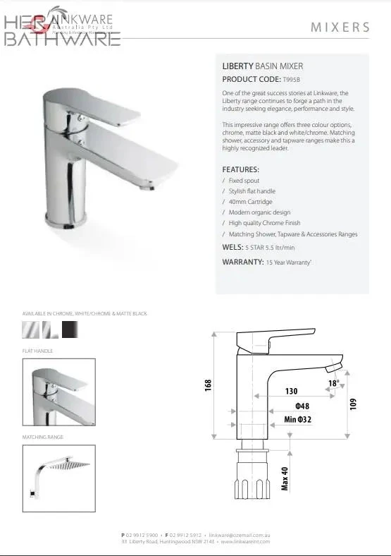 Liberty Basin Mixer - Chrome 3 Liberty Basin Mixer - Chrome - Image 3