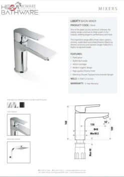 Liberty Basin Mixer - Matte Black 5 Liberty Basin Mixer - Matte Black -HERA BATHWARE liberty basin mixer matte blackmatte blackbasin mixerlinkware 228077