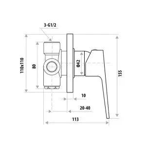 Liberty Shower Mixer - Chrome & White 3 Liberty Shower Mixer - Chrome & White - Image 3