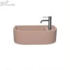 Loop 01 Basin - Overflow - Wall Hung Blush Pink