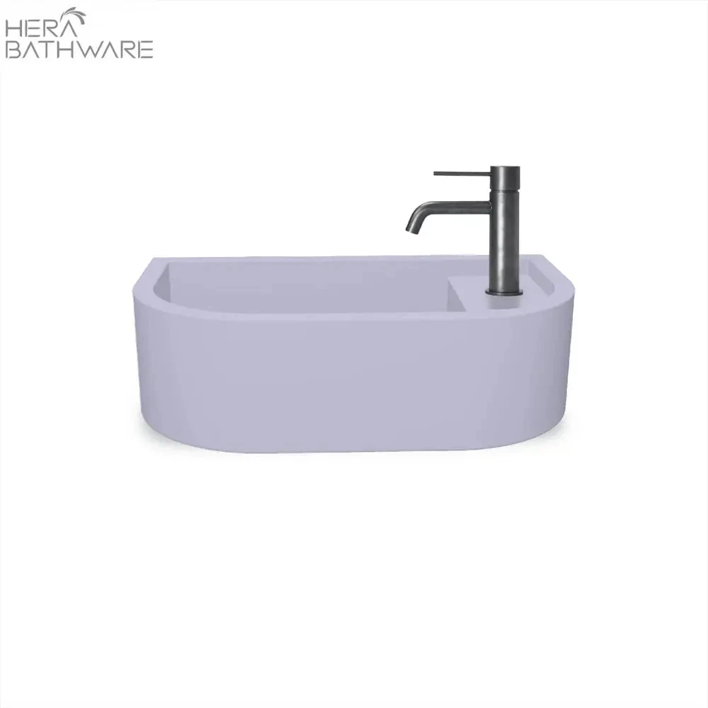 Loop 01 Basin - Overflow - Wall Hung Lilac 1 Loop 01 Basin - Overflow - Wall Hung Lilac