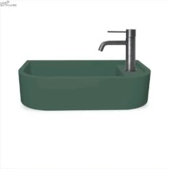 Loop 02 Basin - Overflow - Wall Hung Teal