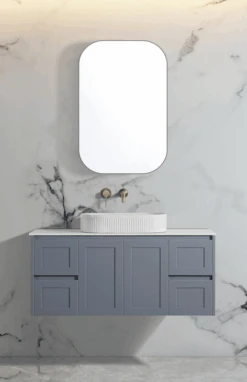 Lori Wall Hung Vanity Single Bowl - 1200mm -HERA BATHWARE lori wall hung vanity single bowl 1200mmmatte greyvanitiessunny group 177022
