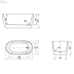 Louis Freestanding Bathtub 1300mm -HERA BATHWARE louis freestanding bathtub 1300mmgloss whitebathtubpietra bianca 698300