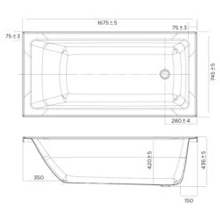 Louve Drop-in Bath | Oceano 8 Louve Drop-in Bath | Oceano -HERA BATHWARE louve drop in bath oceano1500mmbathtuboceano 568207