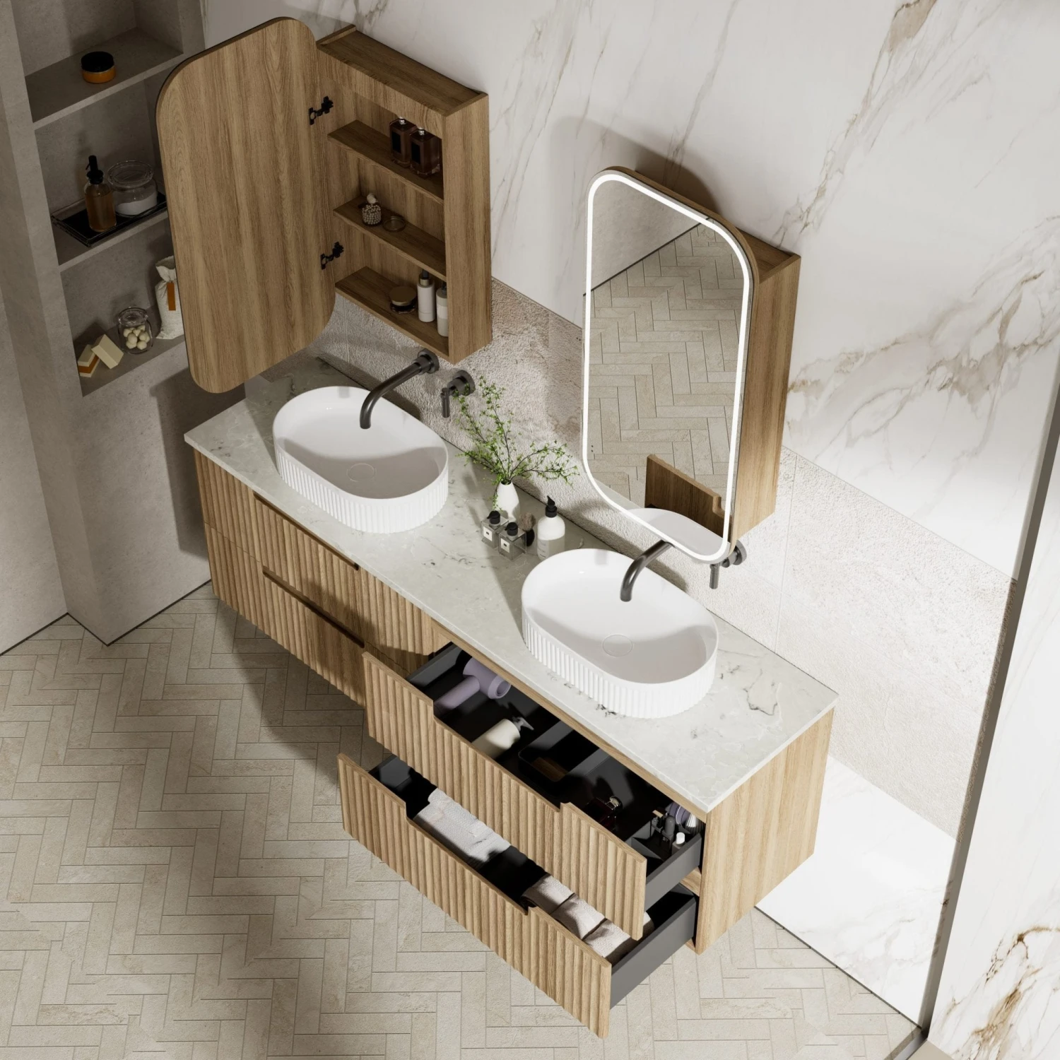 Lovina Tier Wall Hung Vanity 600-1800mm | Aulic 2 Lovina Tier Wall Hung Vanity 600-1800mm | Aulic - Image 2