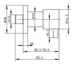 Lucid Wall Top Assemblies - Brushed Brass -HERA BATHWARE lucid wall top assemblies brushed brassbrushed brassshower mixeraquaperla 497865