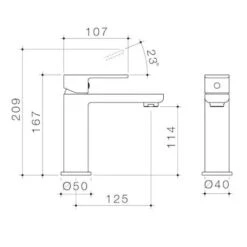 LUNA Basin Mixer 6 Star | CAROMA -HERA BATHWARE luna basin mixer 6 star caromabrushed brassbasin mixercaroma 873609