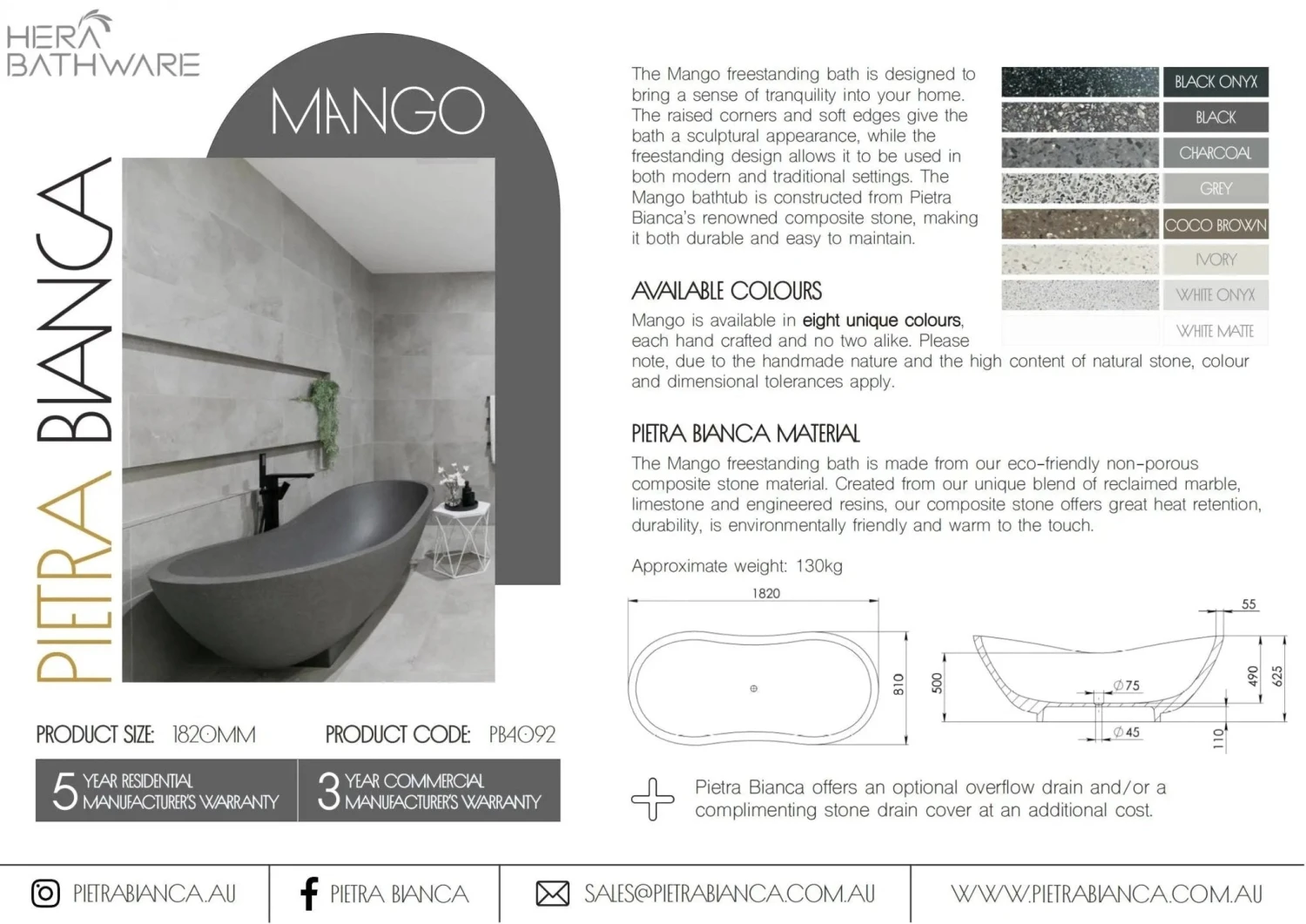 Mango Freestanding Bath 3 Mango Freestanding Bath - Image 3