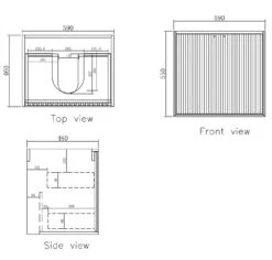 Marlo 600-1500mm Satin Black Wall Hung Vanity -HERA BATHWARE marlo 600 1500mm satin black wall hung vanityceramic top600mmvanitiesotti 198461