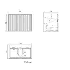 Marlo 600-1500mm Satin Black Wall Hung Vanity -HERA BATHWARE marlo 600 1500mm satin black wall hung vanityceramic top600mmvanitiesotti 643575