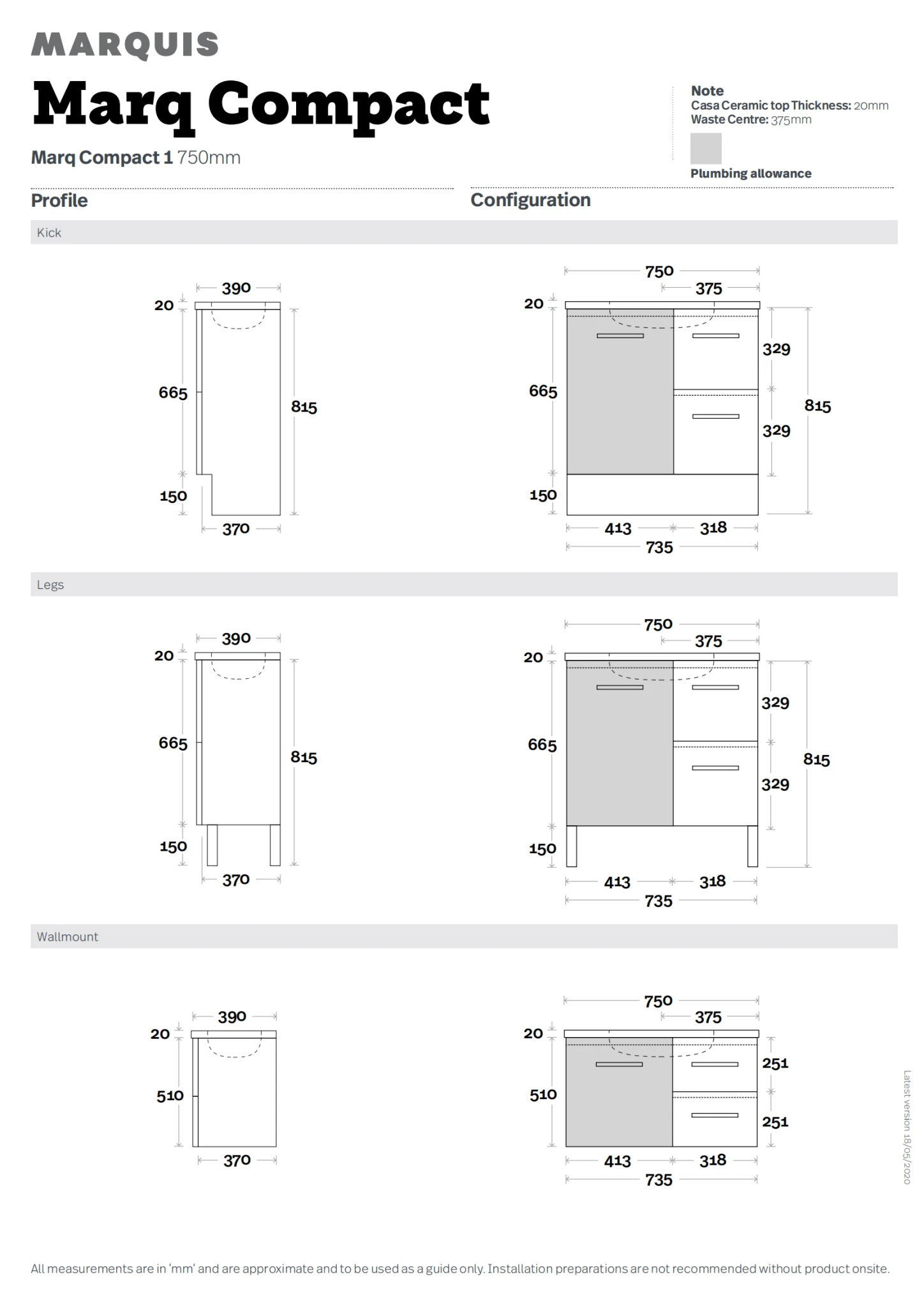 Marq Compact | 600mm Freestanding Vanity 3 Marq Compact | 600mm Freestanding Vanity - Image 3